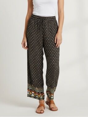 🌻EUC Monroe & Main Bohemian Pull-on Printed Rayon Pants Size XL